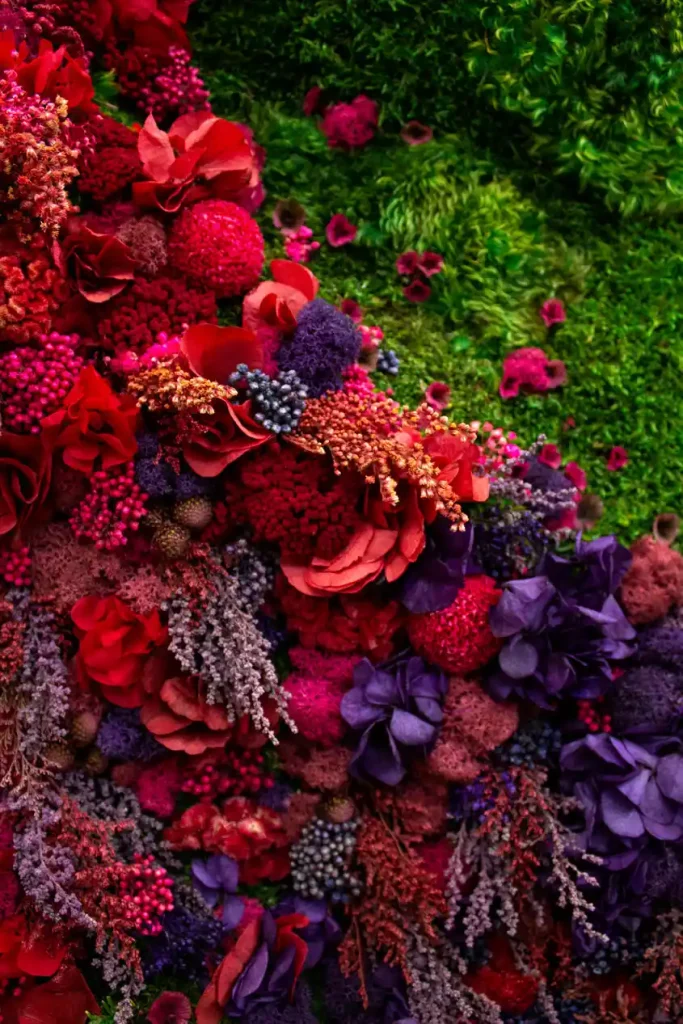 rengarenk yosun duvar